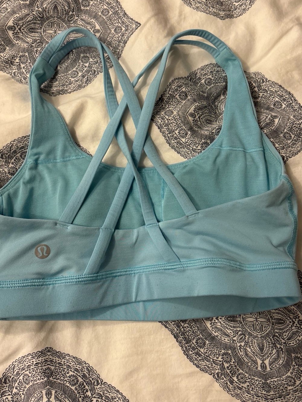 lululemon athletica Sky Blue Crisscross Strappy Sports Bra